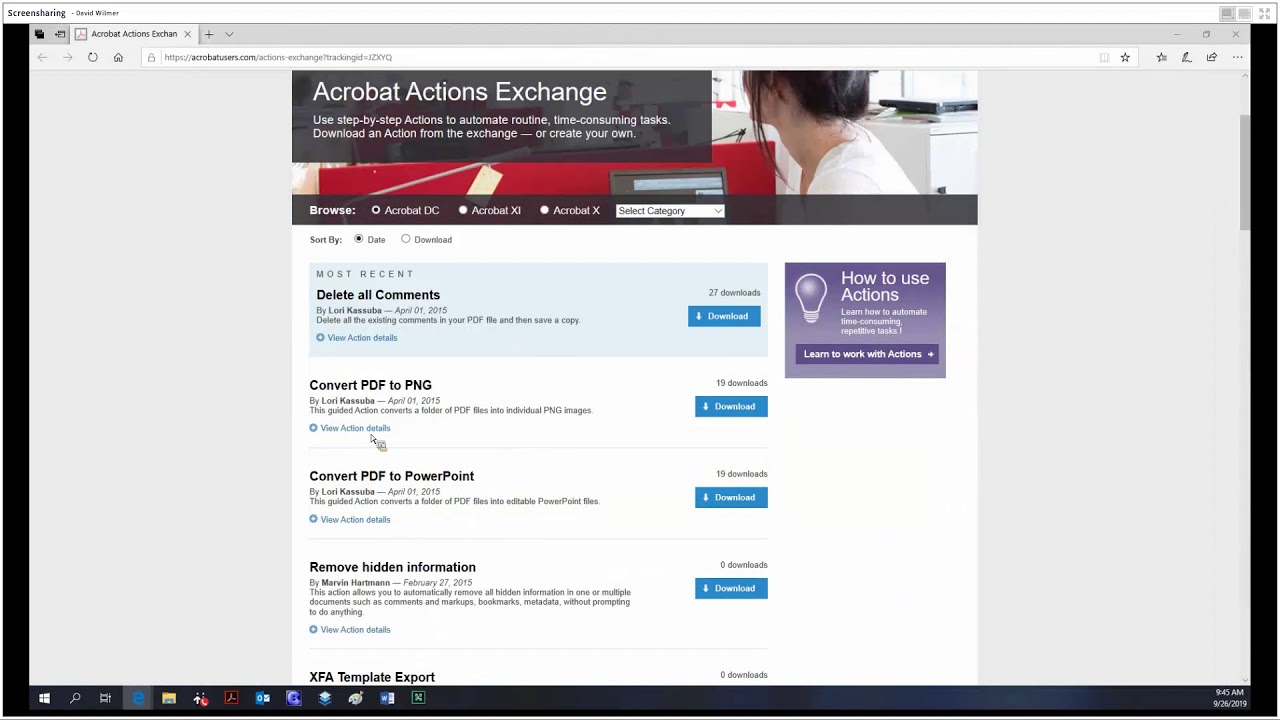Adobe Acrobat Pro DC: Action Wizard Tutorial