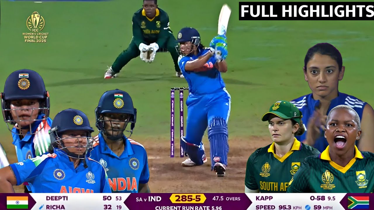 India vs South Africa Women’s WC Final Highlights | Exciting Moments from the 2025 Cricket Showdown 🏆