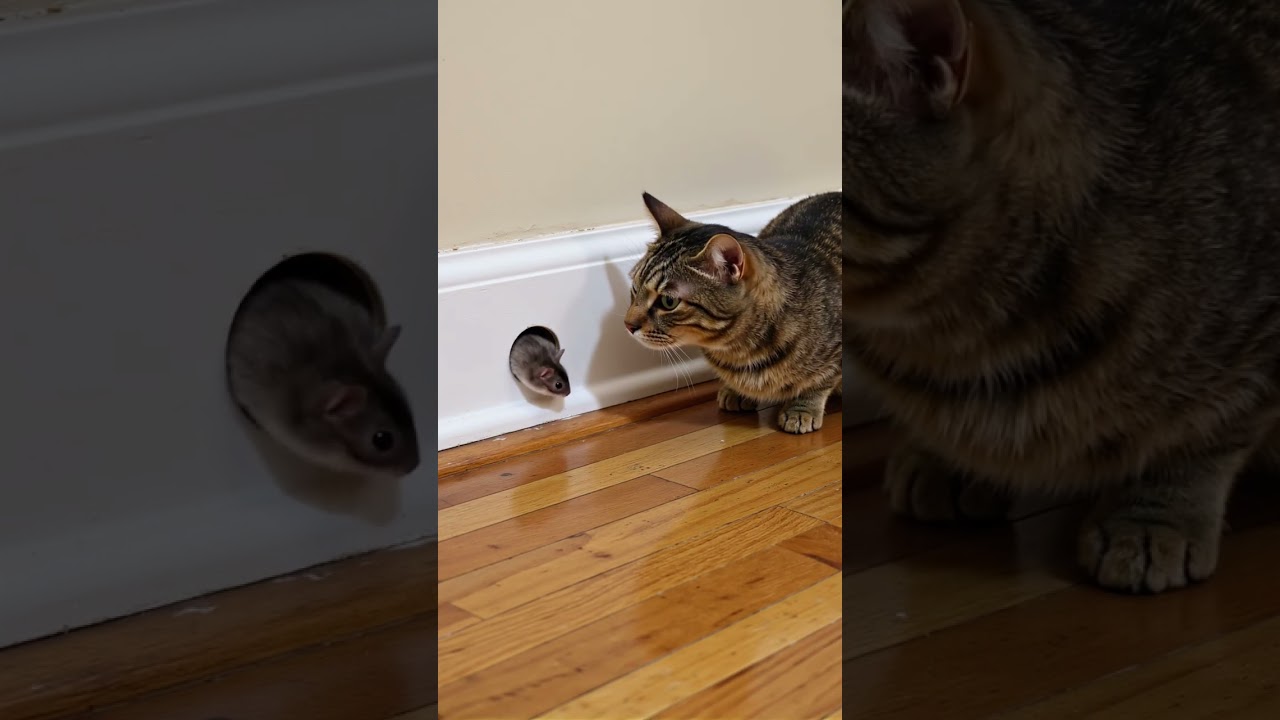 Mouse Encounters House Cat in Surprising Face-Off