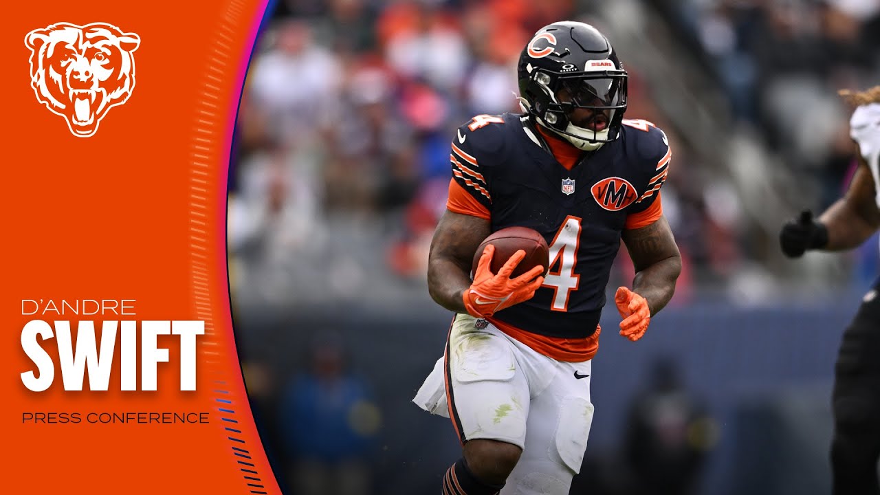 D'Andre Swift Breaks Down Week 7 Performance After Bears' Win vs. Saints 🏈