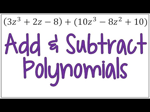 Finding Like Terms to Add & Subtract Polynomials