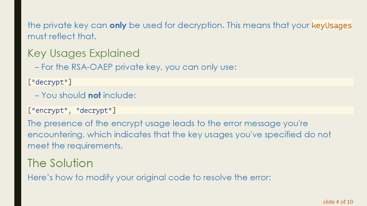 Fixing WebCryptoApi Operation Errors 🔧