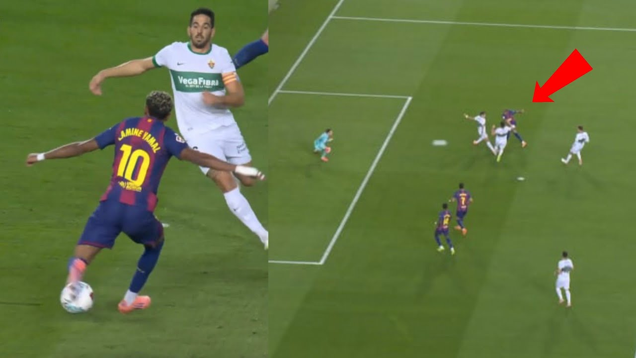 Lamine Yamal Scores in Barcelona's 2-0 Win Against Elche ⚽ | Match Highlights