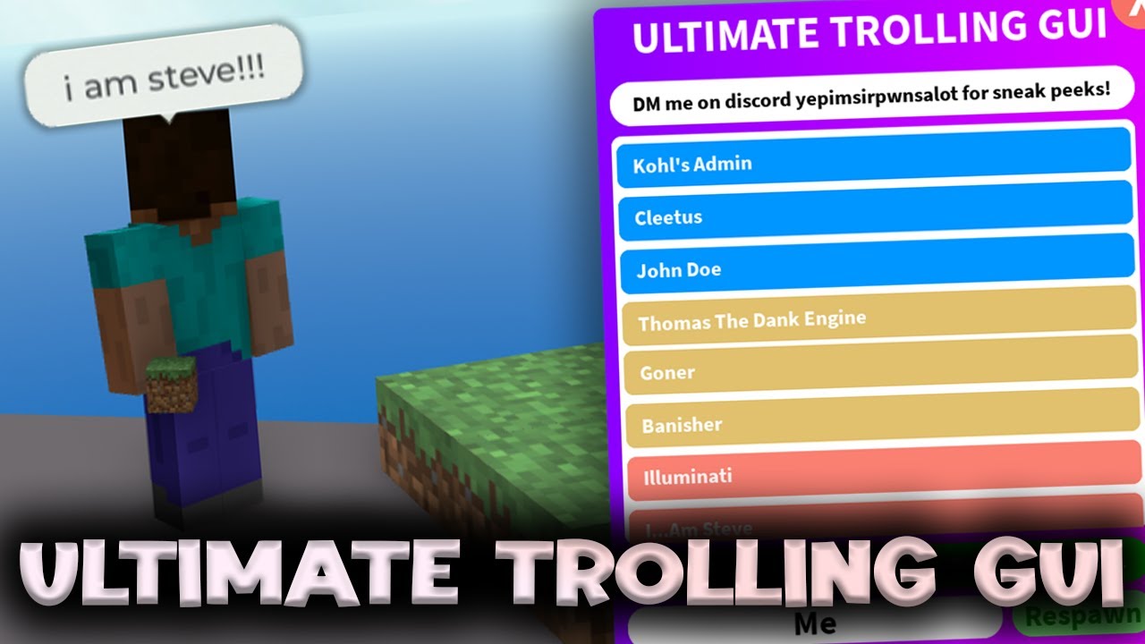Ultimate Trolling GUI Script Showcase for ROBLOX Exploiting