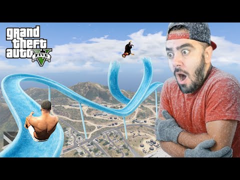 FRANKLIN BUZLU KAYDIRAK YAPTI VE DENEDI - GTA 5 MODS
