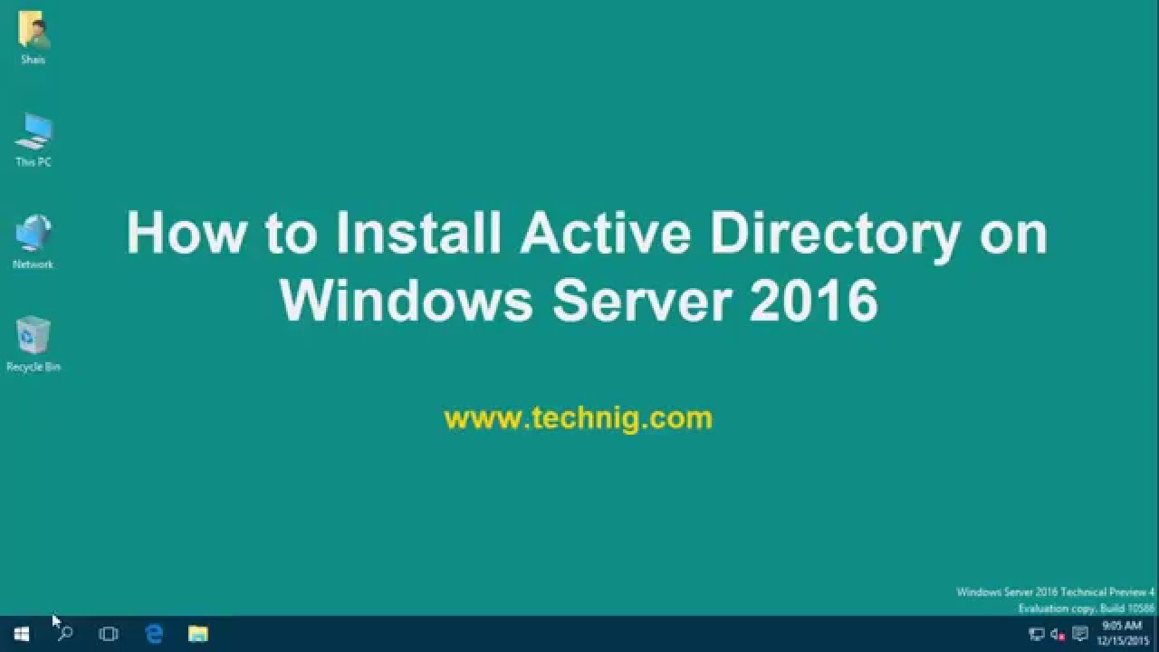 Install Active Directory on Windows Server 2016 🖥️