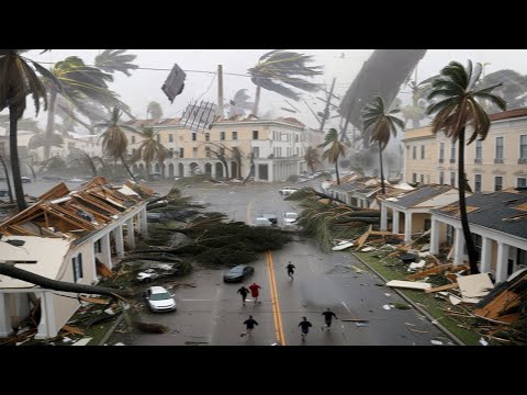 Footage of chaos in Portugal! Building destruction everywhere, super storm in Lisbon