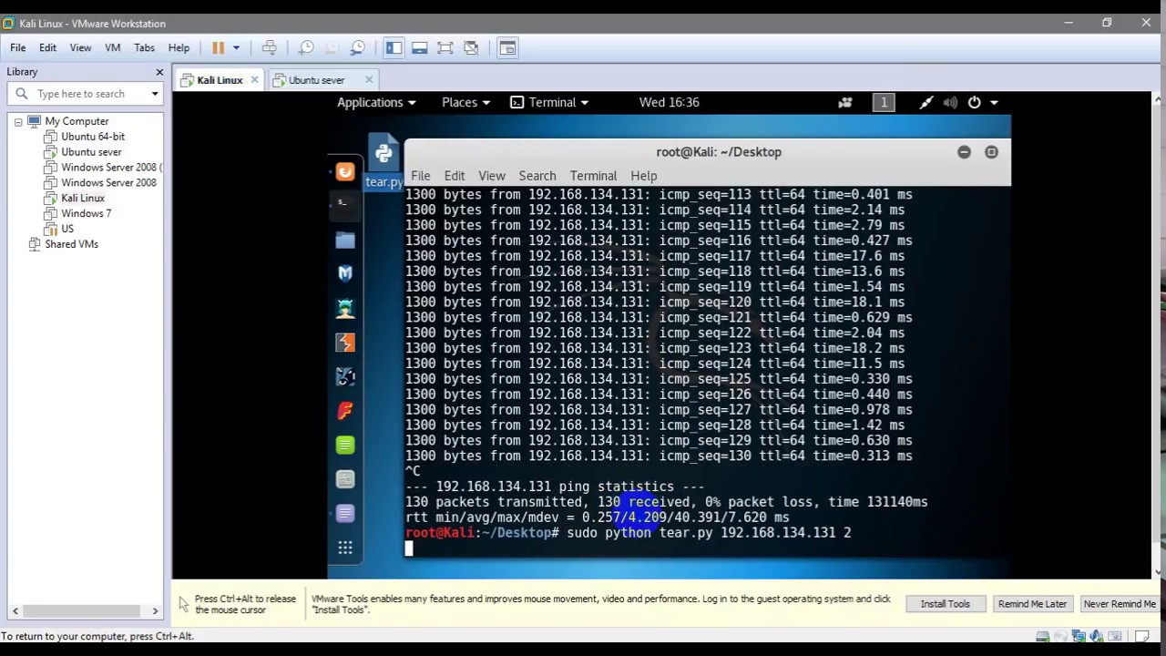 Teardrop Attack (DoS) and Wireshark Capture Tutorial