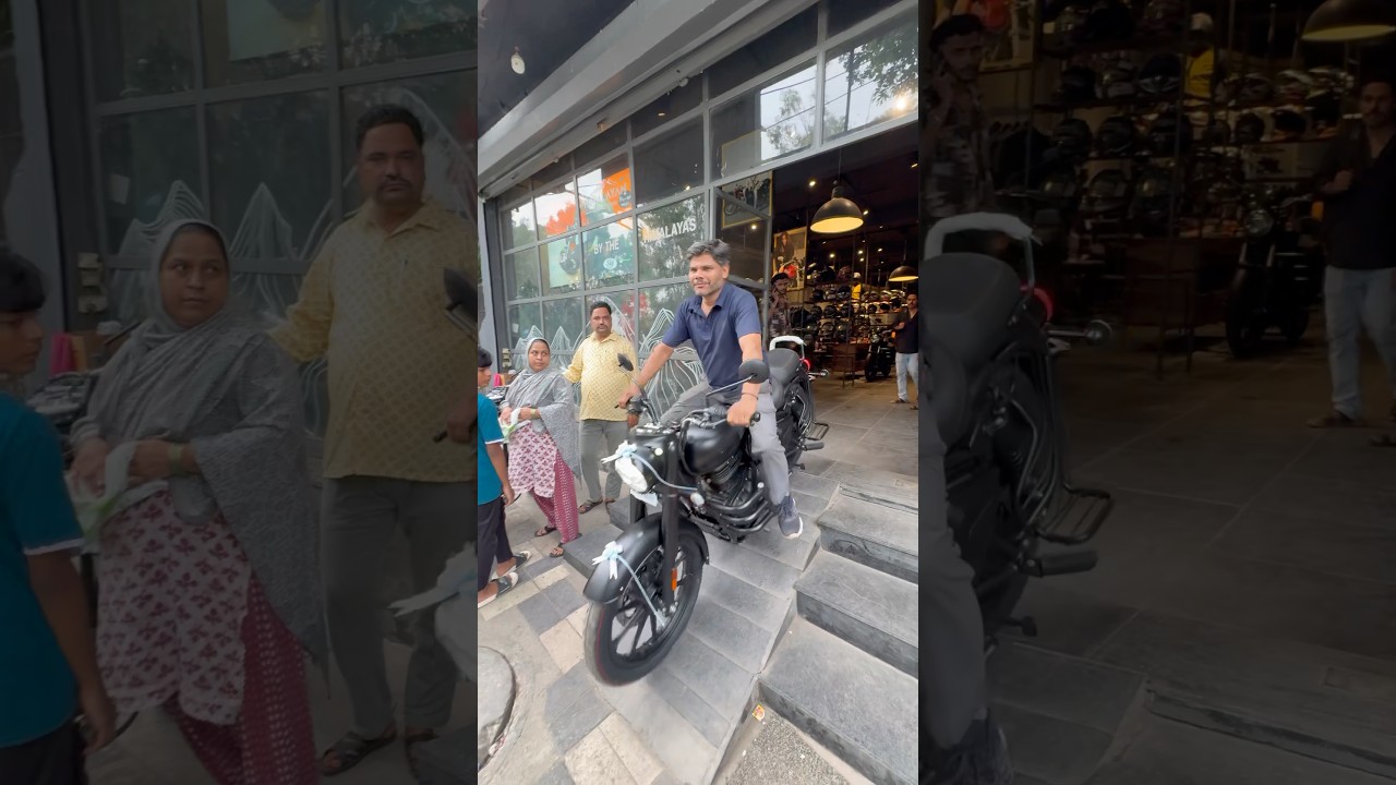 Royal Enfield Classic 350 Dark Stealth Black Ground Clearance Test