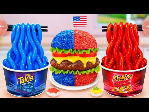 Best Of Food Recipe 🥵 How To Make Cheese Burger and Small Spicy Ramen 🥵Tina Mini Cooking