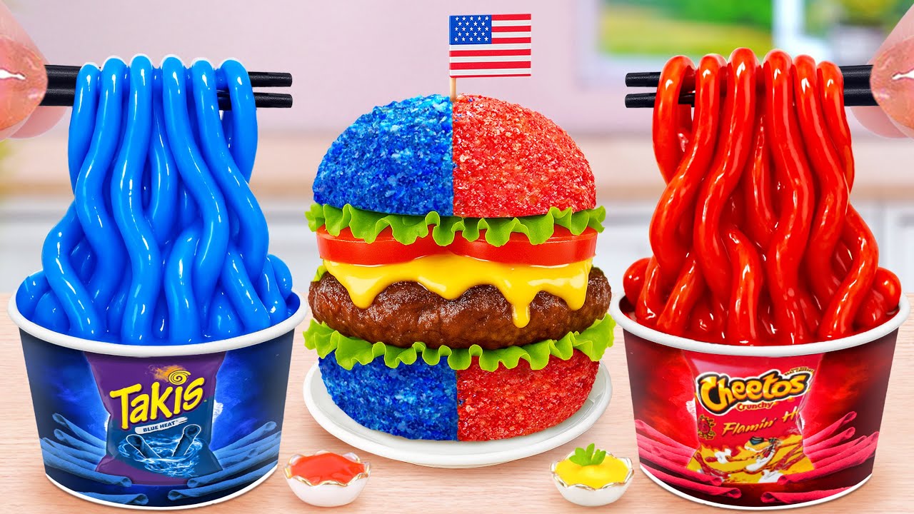 Delicious Mini Cheese Burger & Spicy Ramen Recipe 🍔🔥 | Tina Mini Cooking