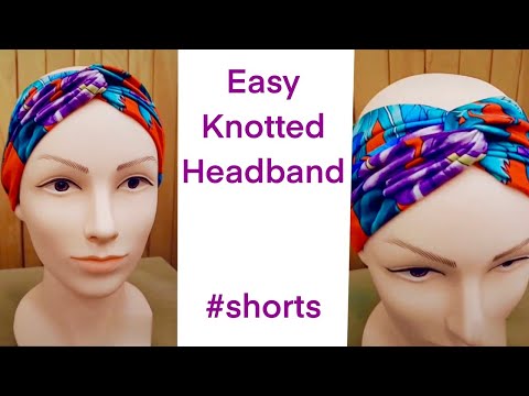 How to sew a cute & easy knotted headband #shorts #sewingshorts #youtube shorts
