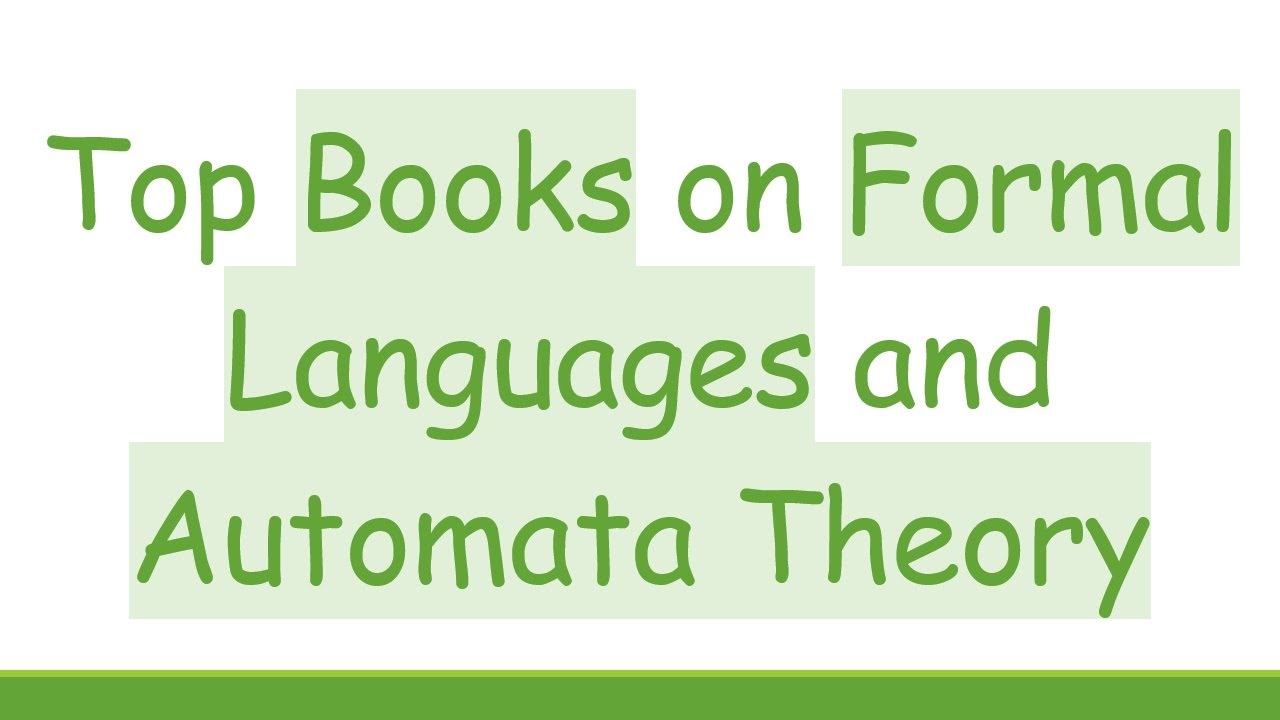Best Books on Formal Languages & Automata Theory π