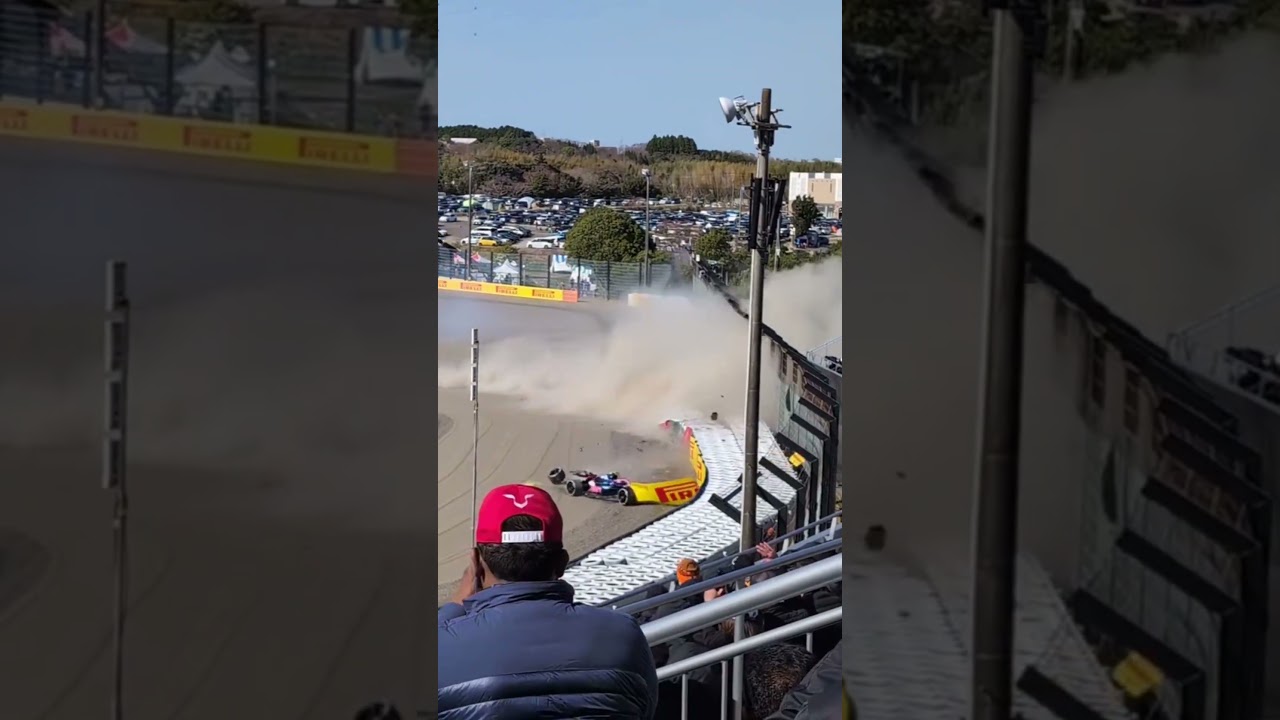 Jack Doohan’s heavy F1 FP2 crash at Japan GP #jackdoohan #f1 #japangp