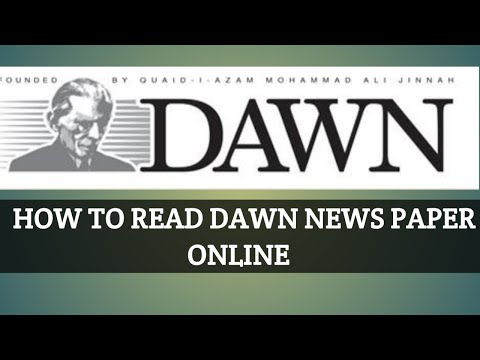 How to read or download  dawn newspaper online