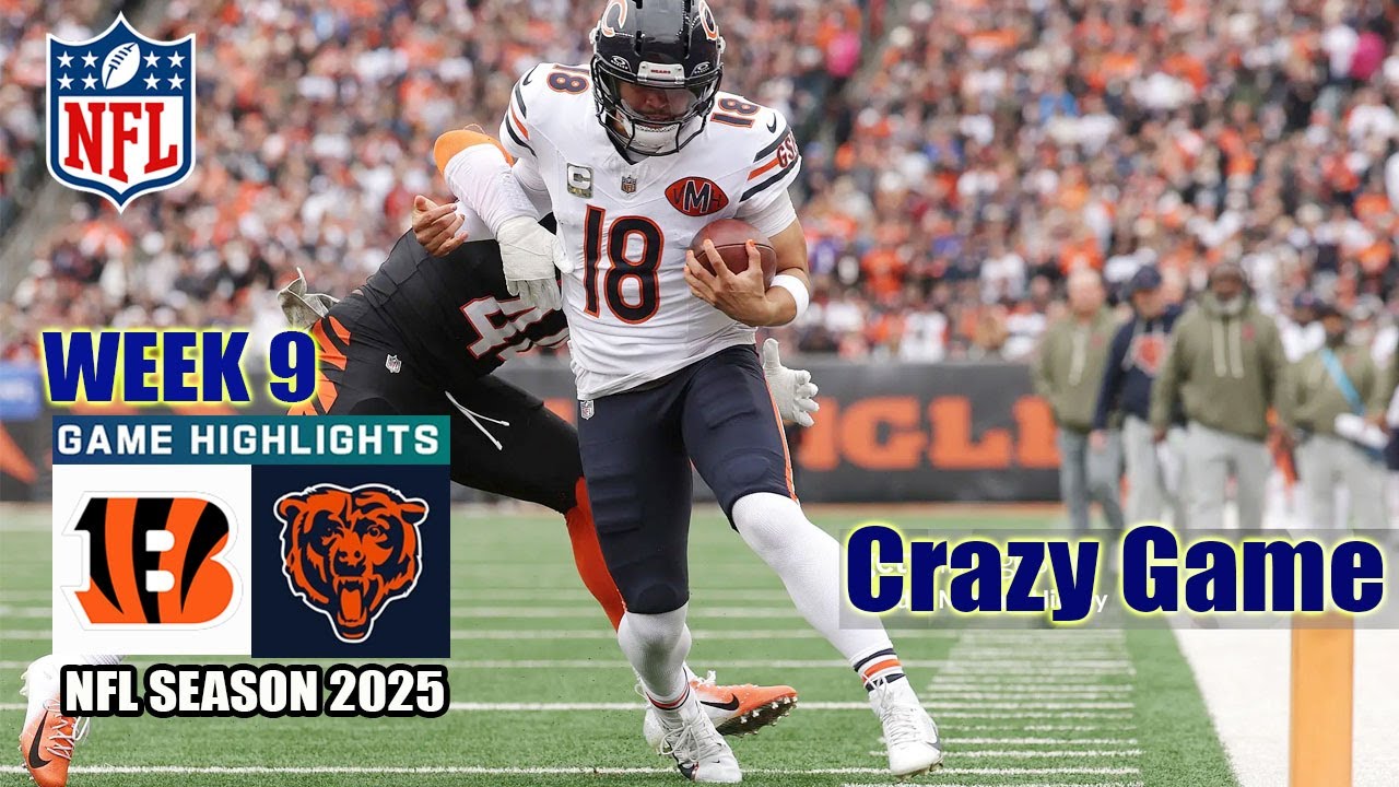 Bengals vs. Bears Week 9 | Exciting Full Game Highlights | NFL Season 2025 ๐