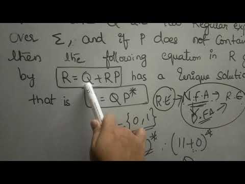 Arden's theorem in Regular Sets by Bharathi Patnala