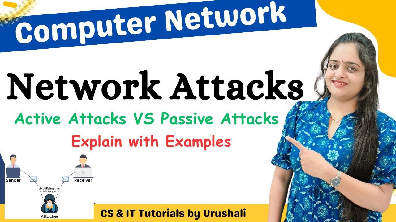 CN 36: Active vs. Passive Network Attacks Explained with Examples 🔐