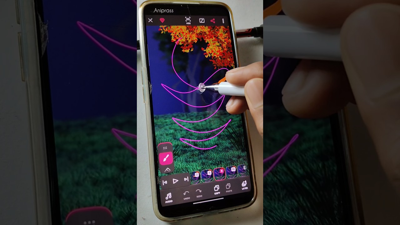 Create Stunning Leaf Falling Animations on Mobile with Flipaclip πΏ #Shorts