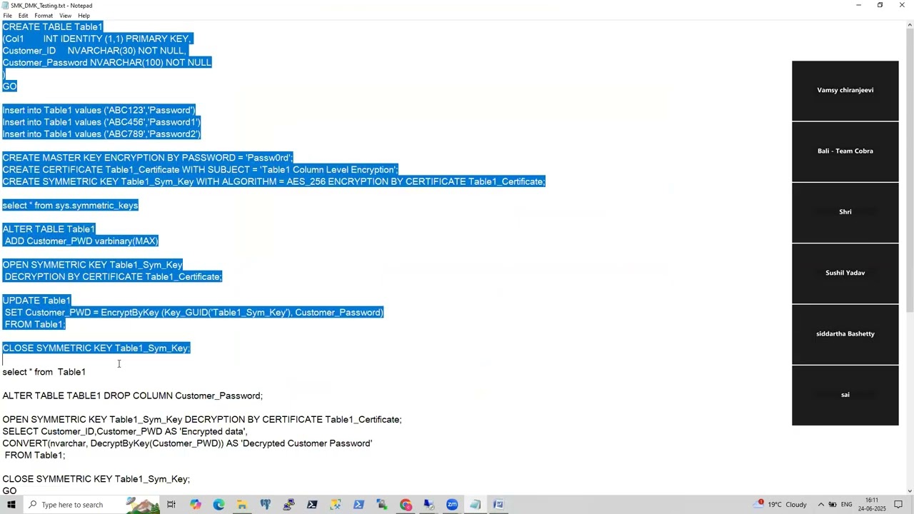 How to restore a database that got TDE, Column Level Encryption and Always Encrypted to other server
