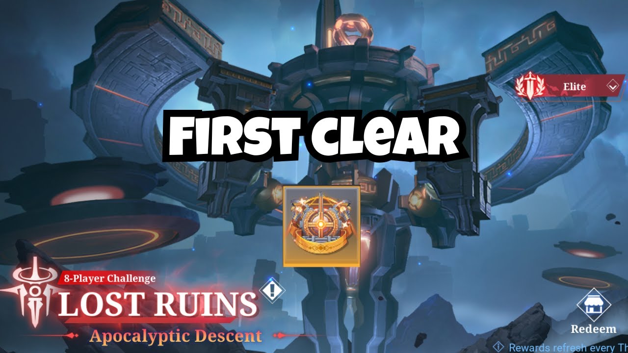 First Clear of Apocalyptic Descent (Elite) Boss Fight - Bounty Hunter POV 🏆 | Crystal of Atlan