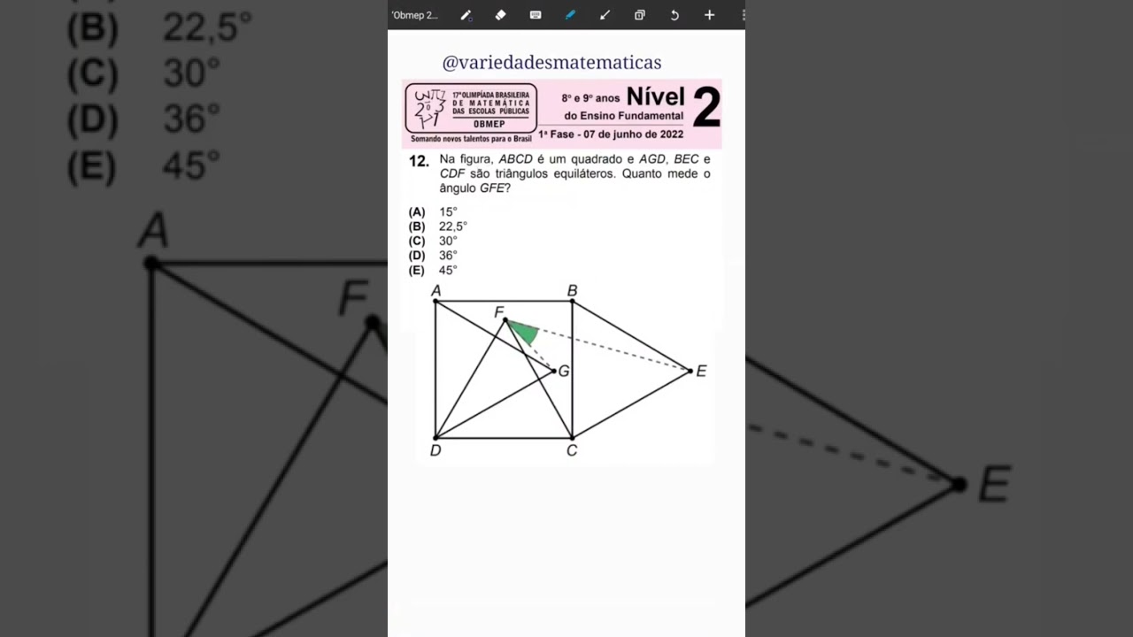 Desafios de Geometria na OBMEP Nível 2 🧠 - Dicas e Questões de Triângulos 2023