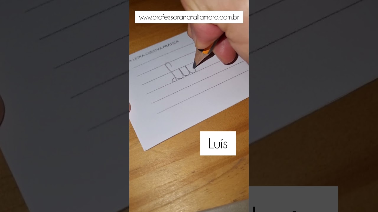 Como Escrever Luís em Letra Cursiva Prática ✍️