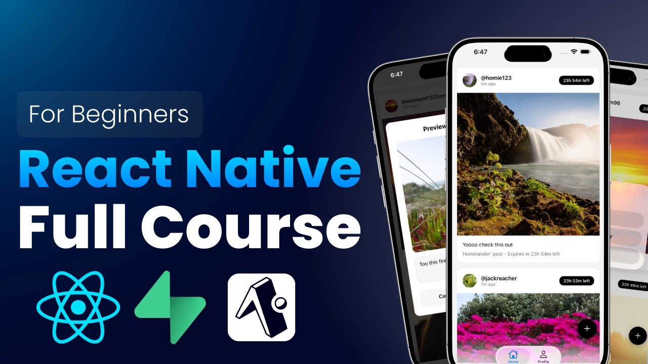 React Native Full Course 2026 | Build a Beginner Mobile App Using Expo