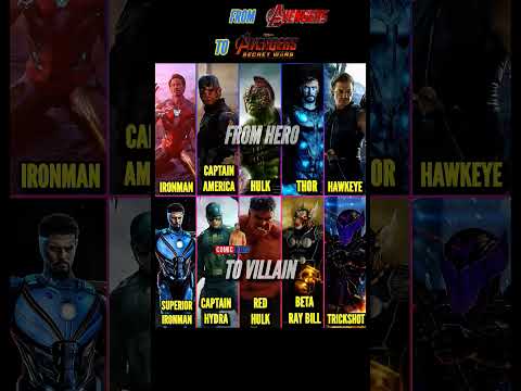 From Avengers to Avengers secret wars  hero to villain marvel #shorts #trending