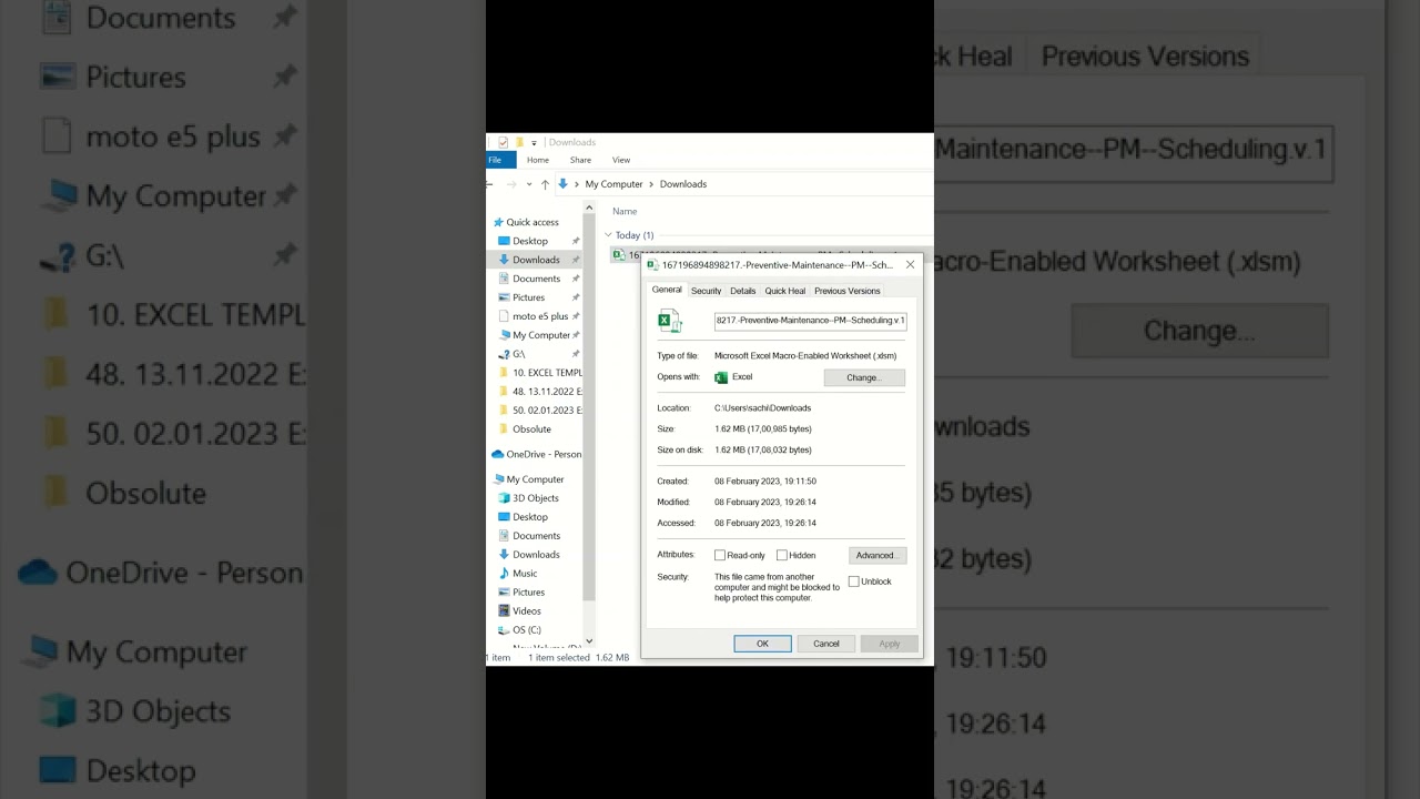how to unblock Macro in Excel