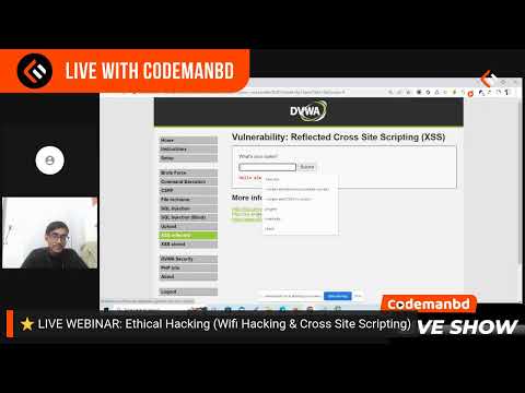 LIVE WEBINAR: Ethical Hacking (Wifi Hacking & Cross Site Scripting)