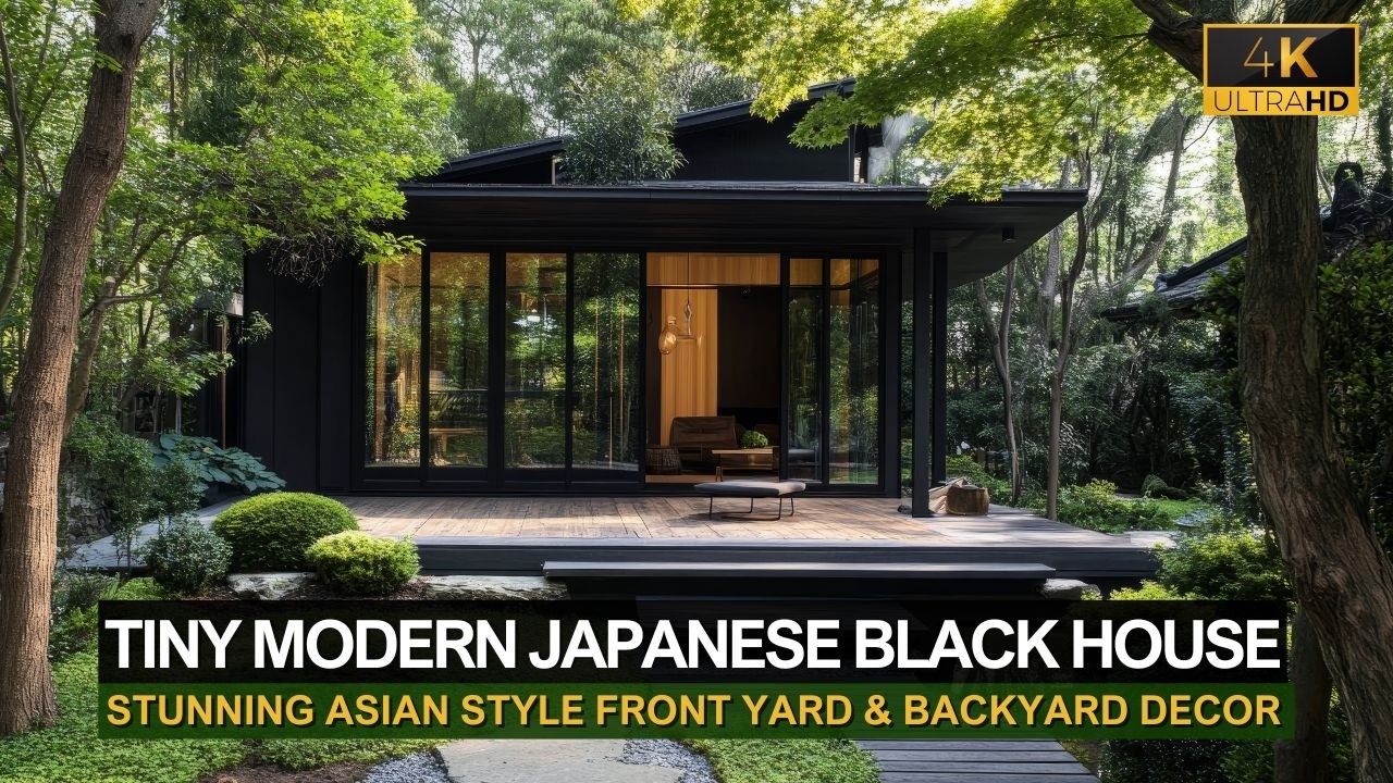 Tiny Modern Japanese Black House & Farmhouse ๐ฟ