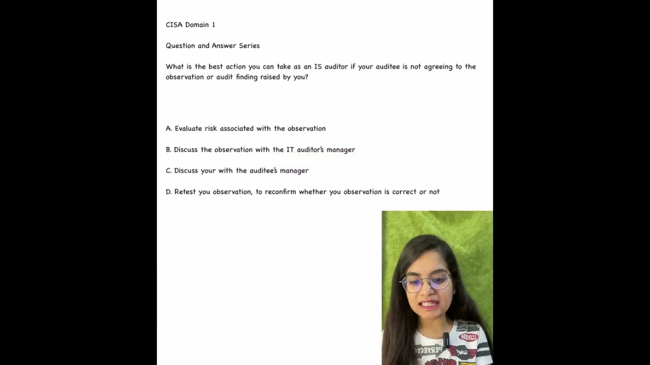 CISA Exam | Question and Answer Series #1