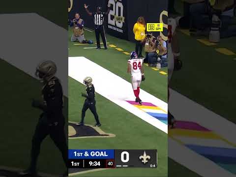 It's that duo AGAIN - Jaxson Dart finds a wide open Theo Johnson for the Giants vs Saints 🤝