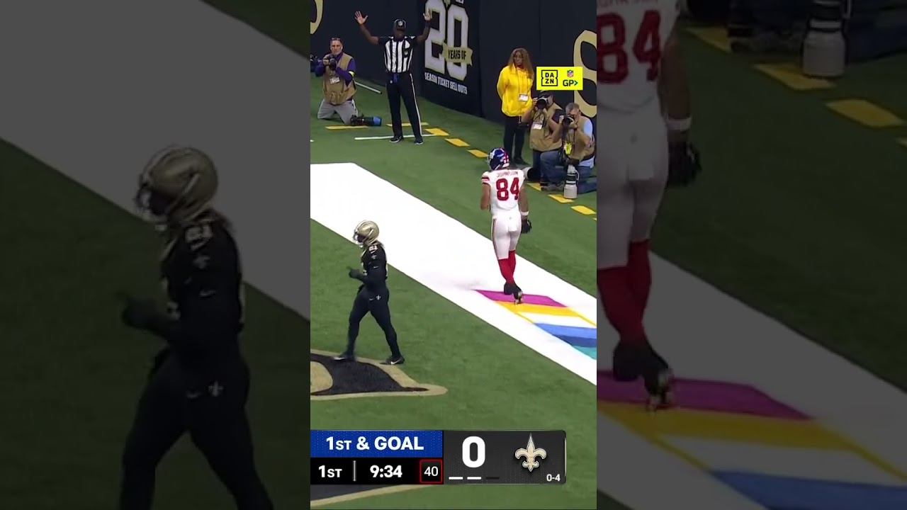 Jaxson Dart Connects with Theo Johnson for a Big Play 🏈 | Giants vs Saints Highlights