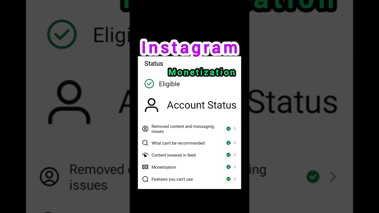 Instagram Monetization & Account Status 2025 🎉