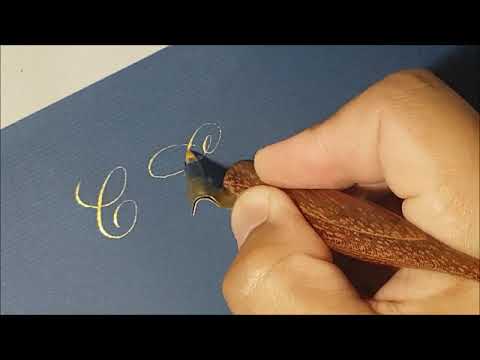 Alfabeto Copperplate: Letra C (Maiúscula e Minúscula) ✍️