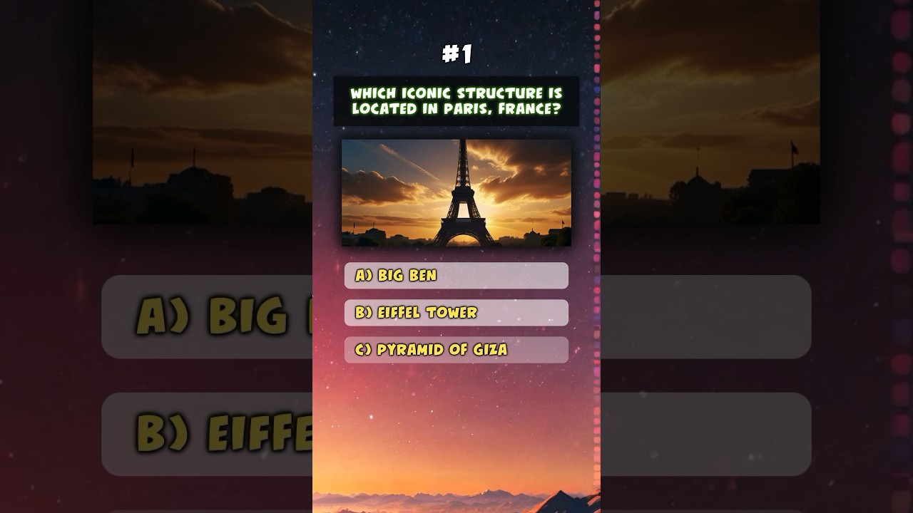 Guess the Iconic Landmark in Paris 🗼