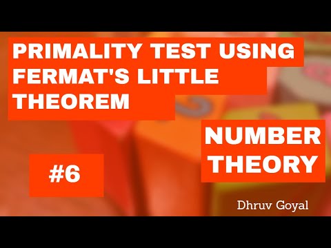 Number Theory Complete Series #6 || Primality Test using Fermat's Little Theorem || Prime Numbers