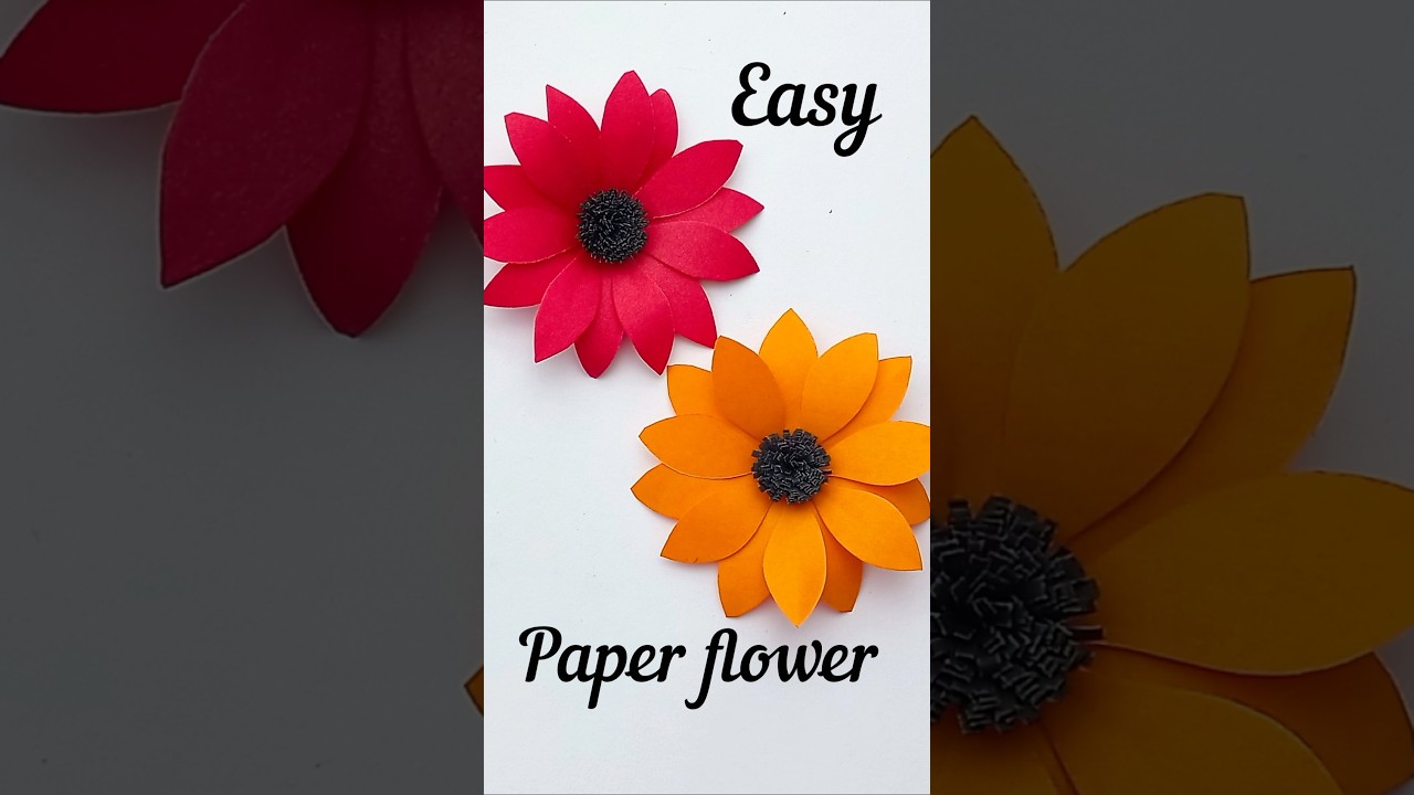 Easy Paper Flower Making Idea ✨ #paperflower #diy #cutecraft  #craft #papercraft #diycrafts