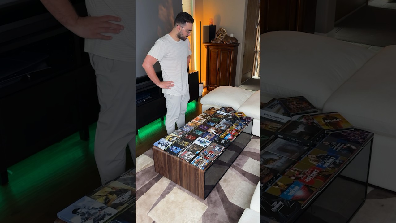 Physical media or streaming? I say both! #setuptour #tech #4kbluray #office #officesetup #livingroom
