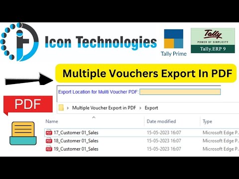 Export Multiple Vouchers in PDF in One Click.