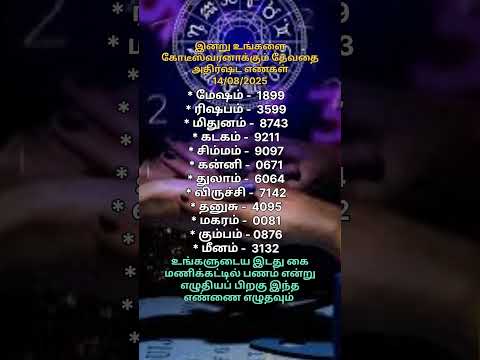 ✅ 💫 Today lucky number's 14/8/24#astrology #luckynumber