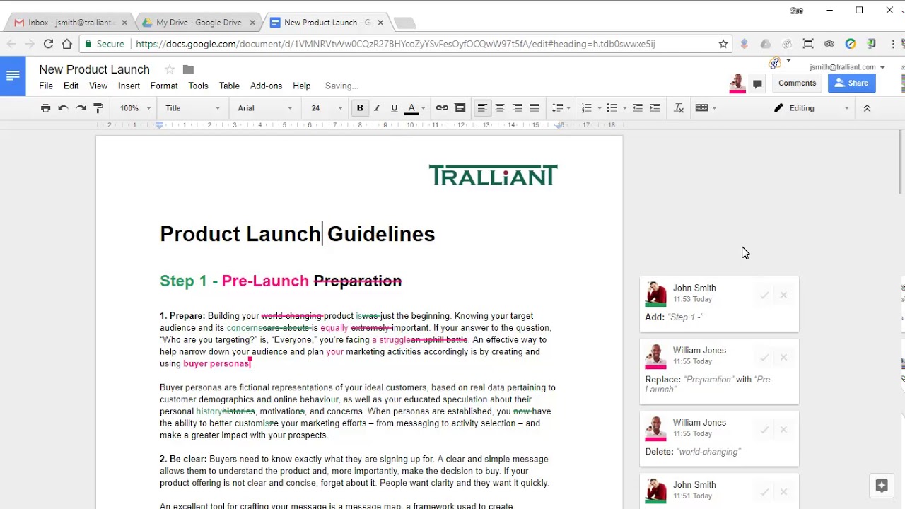 Save Versions & Review Edits in Google Docs