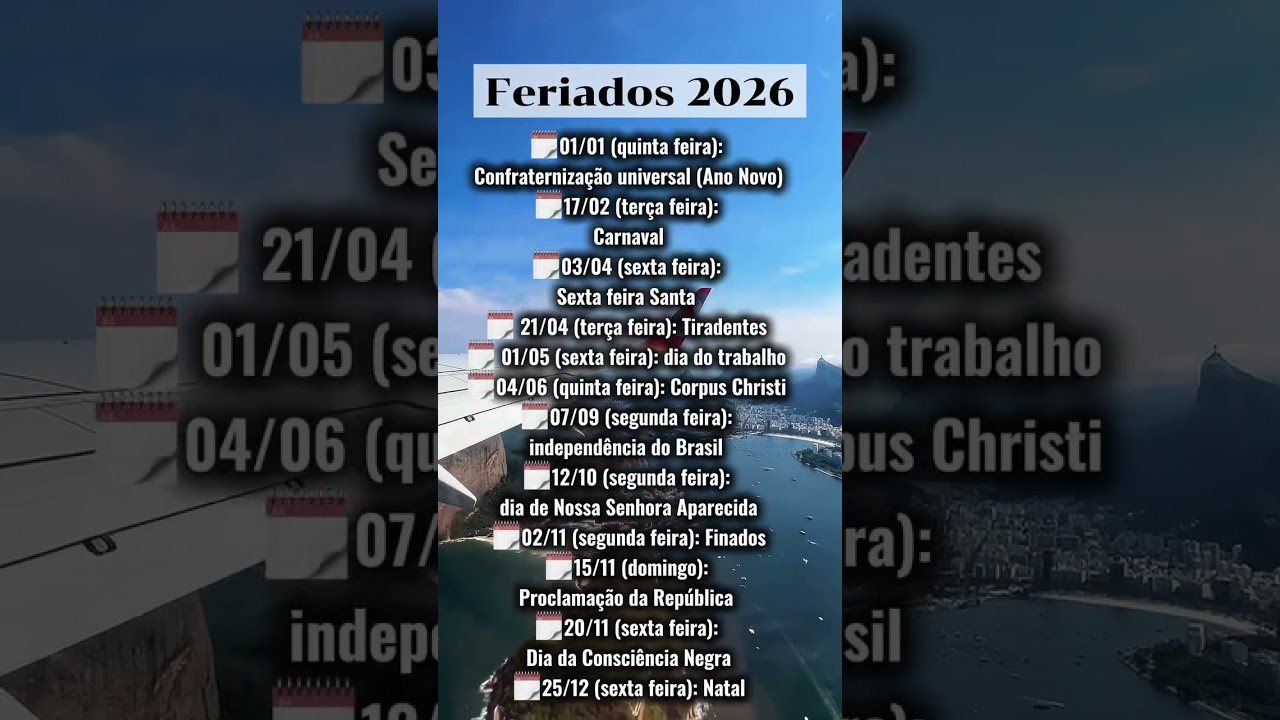 Feriados 2026: Datas para Viajar ✈️