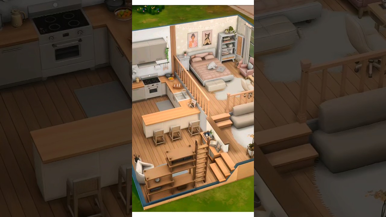 Cozy Small Apartment for Sims 4 🏢