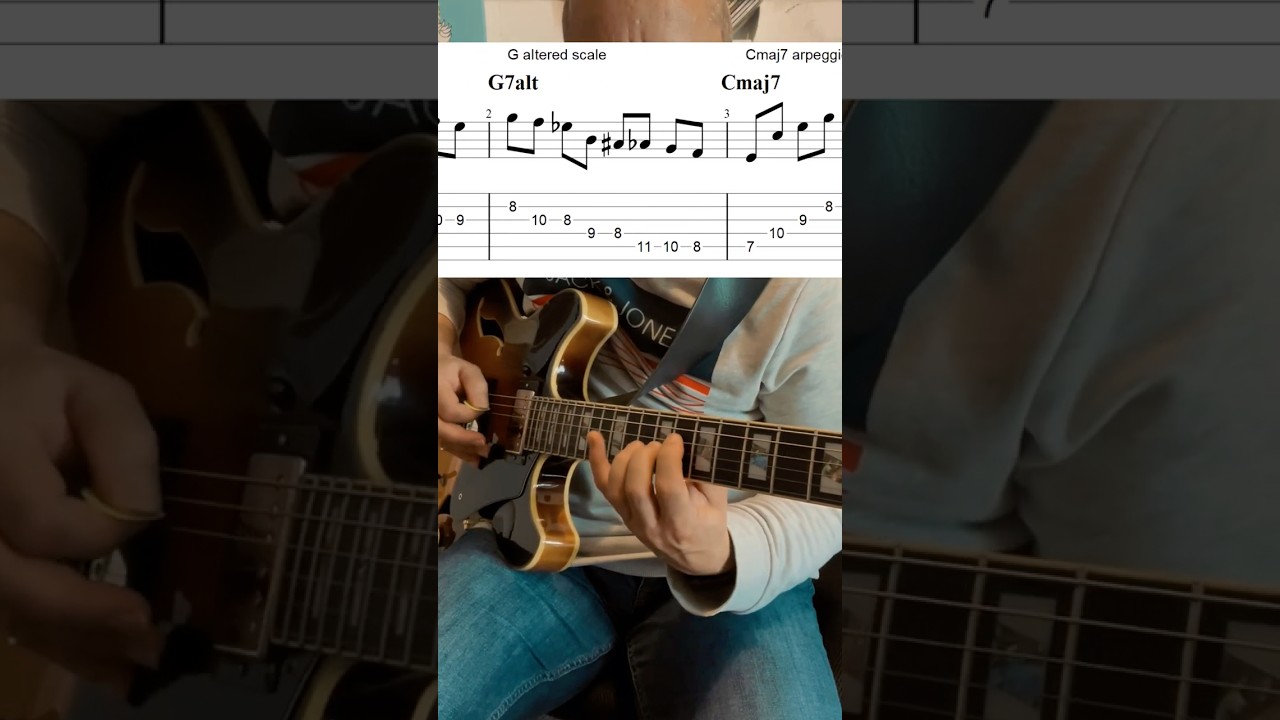 2 5 1 Jazz Guitar Lick With Tab #jazzguitarlick