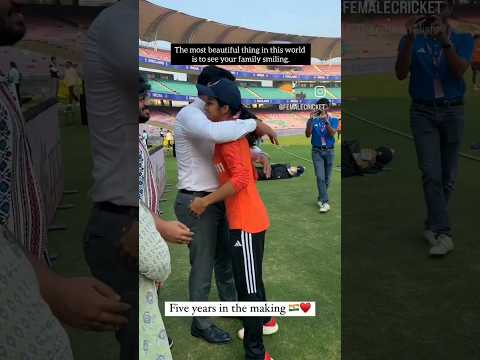 Emotional Moment for Jemimah Rodrigues' family on Test Debut 🥹 #Ytshorts #INDvENG
