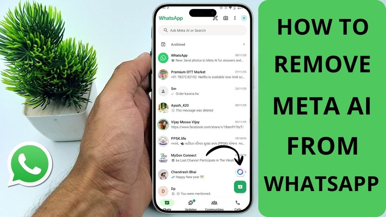 How to Remove Meta AI On Whatsapp