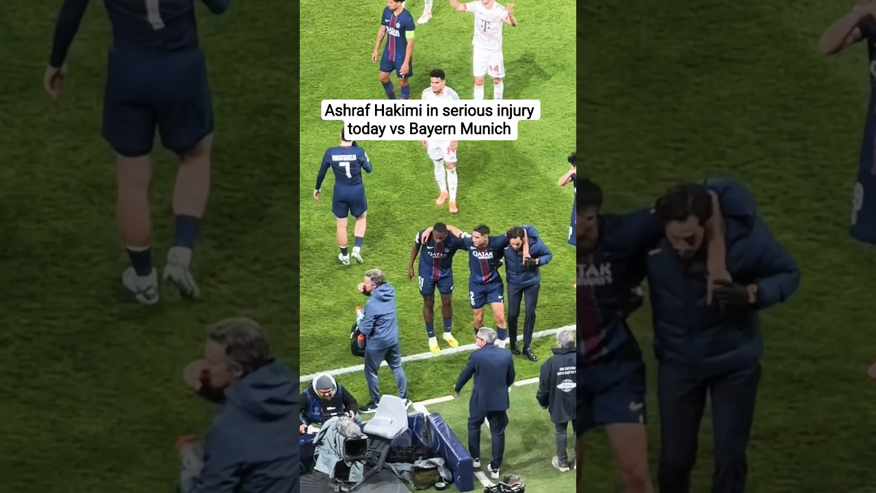 Hakimi Injured in PSG vs Bayern Clash ⚽